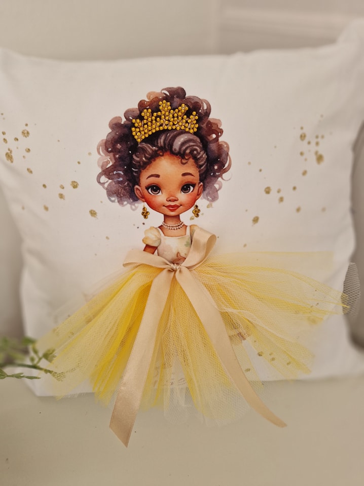 Black Princess tutu cushion