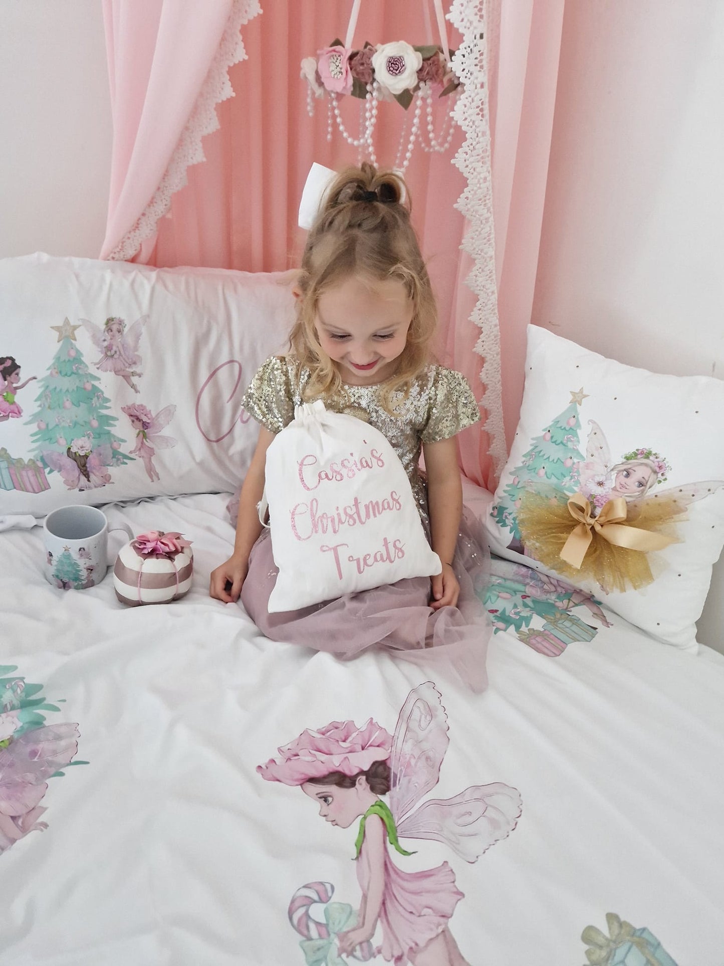 Christmas fairy duvet cover