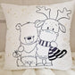 Bear and deer cushion