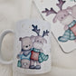Bear and Deer Christmas mug