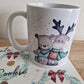 Bear and Deer Christmas mug