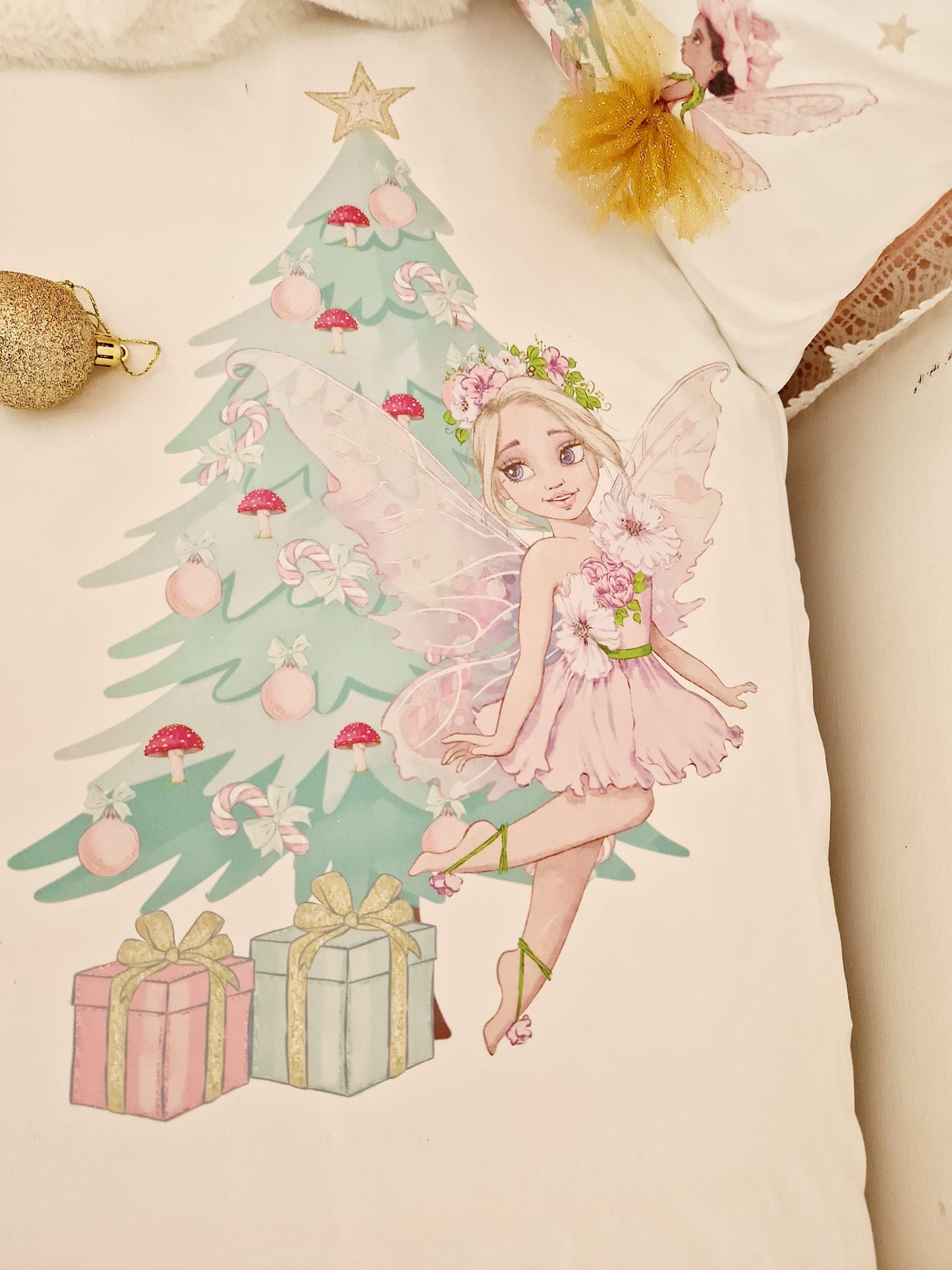 Christmas fairy duvet cover