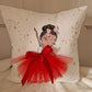 Decorative Ballerina throw pillow cushion - handmade decoration