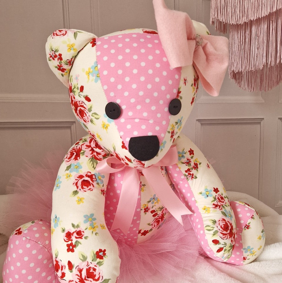 18" floral spot bear