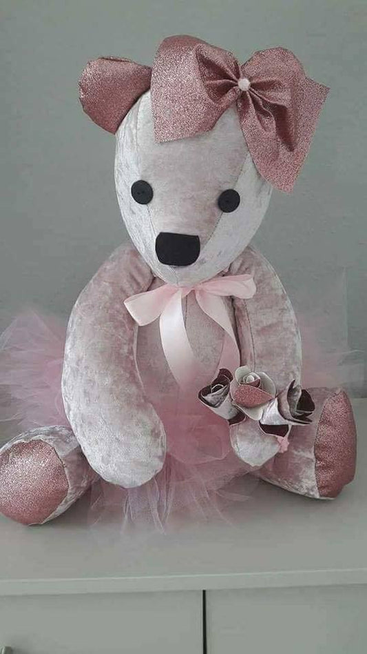 Pink Velvet Bear 18 or 22 inch tall